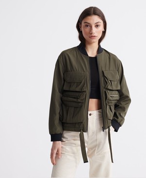 Superdry Namid Pockets Bomber Női Kabát Szürke | IALMU0478